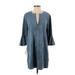 BCBGMAXAZRIA Casual Dress: Blue Dresses - Women's Size X-Small