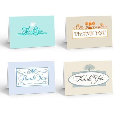 Stonehouse Collection Assorted Thank You Note Card - 12 Boxed Note Cards & Envelopes - USA Made Blank Thank You Notes (Assorted)