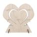 1 Set Wooden Heart-shaped Doughnut Rack Dessert Display Stand for Party Baby Shower