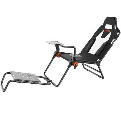 VEVOR Racing Wheel Stand Foldable Fit For Logitech,Carbon Steel Driving Simulator Cockpit Adjustable Pedal & Seat