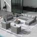 XIZZI Outdoor Patio Furniture 12-Piece Wicker Sectional Set (Fully Assembled)