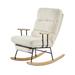 Teddy Gliding Rocking Chair with High Back, Retractable Footrest