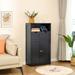 Floor Storage Cabinet with 2 Doors - 11.8"D x 23.6"W x 42.5"H