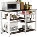 3-Tier Kitchen Baker's Rack Storage Cart Workstation Shelf - 15.7"D x 35.4"W x 32.7"H