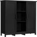Storage Cabinet with 2 Doors and 4 Storage Shelves - 11.8"D x 35.4"W x 31.7"H