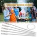 Lixada Barbecue Skewers Outdoor Picnic BBQ BBQ BBQ Sticks BBQ Barbecue Outdoor Picnic 10 Inch Flat 5pcs 10 Inch Picnic BBQ BBQ BBQ Sticks Wire Barbecue Flat Barbecue Outdoor Inch Flat Barbecue