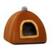 COFEST Home&Garden Winter Warm Pet Tent Dual Use Thickened Small Dog Comfortable And Warm Pet Home-Soft and Secure Bedding Brown M