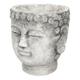 Buddha Head Shaped Planter Pot Garden Cement Plant Pot Buddha Figurine Flower Pot