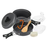 TOMSHOO Kitchenware set Cookware Mess Kit 10pcs Cookware Mess Cookset Outdoor Equipment Mess Kit Cookset Outdoor Equipment Pot Pot Kit Cookset Outdoor Equipment Pot Pan