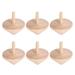 BESTONZON 6pcs Funny Tops Toy Wooden Peg-top Toy Kids Traditional Toy (Khaki)