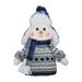 Toyfunny 1 PCS Christmas Handmade Gift Cute Snowman Animated Plush Knit Doll Collectible Figurine Xmas Bedroom Home Decorations Holiday Presents Fabric Doll Cute Ski Swing Snowman Decora