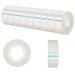 Bexikou 12Pcs Transparent Tape 0.7in Clear Tape Rolls Tape Refills for Dispenser Invisible Tapes Dispenser Refill Rolls for Office Home School