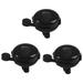 3X Bicycle Bell - Aluminum Bike Bell Ring - Classic Bicycle Bell for Adults Men Women Kids Girls Boys Bikes(Black)