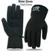 Cycling Gloves 100% Waterproof Touch Screen Unisex Gloves | Fleece Gloves for Men Women | Full Finger Gloves | Touch Screen Gloves with Hipora Ideal for Cycling Running Driving Hiking Black-XL