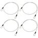 4pcs Tie Out Cable for Dogs Stainless Steel Wire Rope with Absorbing Spring Metal Swivel Hooks Tie Out Cable Silver