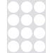 White Color-Coding Label Dots 38mm (1.5 inch) inch Round Labeling Sticker Dots - 1296 Pack by Royal Green