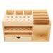 Desktop Storage Box Desktop Organizer Storage Case Organizer with Drawers Wooden Desk Stationery Organizer