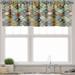 Ambesonne Prehistoric Valance Pack of 2 Mosaic Art 54 X18 Multicolor