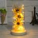 Homchy Valentine s Day Gift Valentine s Day Decoration Artificial Sunflower In Glass Dome with Led Light Strip Express Your Love Gift for Christmas Mother s Day Valentine s Day Anniversary Birthday