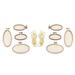 Cross Stitch Fixing Frame 5 Pcs Cross Stitch Fixing Frame Embroidery Mini Wood Hoops DIY Wooden Stitch for Crafting Sewing Stitching (Vertical Elliptical Cross Elliptical Shape Style)