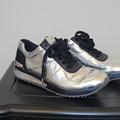 Michael Kors Shoes | Michael Kors Metallic Sneakers | Color: Black/Silver | Size: 7