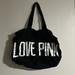 Victoria's Secret Bags | Large Victoria’s Secret Love Pink Tote Bag | Color: Black/White | Size: Os