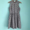 J. Crew Dresses | J. Crew Linen Blend Floral Mini Sleeveless Fit & Flare Shirt Mini Dress 6 | Color: Blue/White | Size: 6