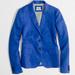 J. Crew Jackets & Coats | J.Crew | 100% Linen Tailored Boy Blazer In Herringbone In Casablanca Blue Sz. 0 | Color: Blue/Red | Size: 0