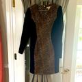Michael Kors Dresses | Michael Kors, Leopard Print Knit Dress | Color: Black | Size: 6