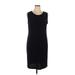 R&M Richards Casual Dress - Sheath Crew Neck Sleeveless: Black Print Dresses - New - Women's Size 16