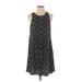 Old Navy Casual Dress - A-Line: Black Paint Splatter Print Dresses - Women's Size Medium