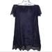 American Eagle Outfitters Dresses | Americaneagle Navy Blue Lace Shift Mini Dress Size Medium | Color: Blue | Size: M