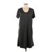 Columbia Casual Dress - Shift Scoop Neck Short sleeves: Gray Print Dresses - Women's Size Medium
