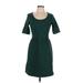Old Navy Casual Dress - Mini Scoop Neck Short sleeves: Green Print Dresses - Women's Size Medium