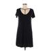 Mossimo Supply Co. Casual Dress - Shift: Black Solid Dresses - Women's Size Small