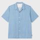 PS Paul Smith Light Wash Short-Sleeve Denim Shirt Blue