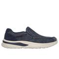 Skechers Men's Relaxed Fit: Solvano - Varone Slip-On Shoes | Size 7.0 | Navy | Textile/Leather | Machine Washable