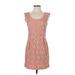 Forever 21 Casual Dress - Mini Scoop Neck Sleeveless: Orange Print Dresses - Women's Size Small