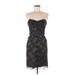 Betsey Johnson Cocktail Dress - Sheath Sweetheart Sleeveless: Black Dresses - Women's Size 6