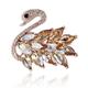 Crystal Swan Brooch Fashion Jewelry Rhinestone Animal Brooch For Women And Girls Bird Brooch Decorate 1Pcs (Color : 50 Piece, Size : Champagne Gold)