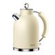 ASCOT Electric Kettle, Stainless Steel Electric Tea Kettle Premium Matte Kettle 1.5L 2200W Retro Tea Heater & Hot Water Boiler, Auto Shut-Off, Boil-Dry Protection (Matte Cream)