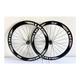 700C Road Bike Wheelset Hight 50mm Disc Brake Quick Release Front And Rear Wheels Aluminum Alloy Rim 7/8/9/10/11 Speed Cassette 24 Holes Flat Spokes Reflective Marking