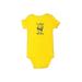 Carter's Short Sleeve Onesie: Yellow Solid Bottoms - Size 18 Month