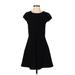 Everly Casual Dress - A-Line: Black Print Dresses - Women's Size Small