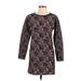 Maison Scotch Casual Dress: Black Brocade Dresses - Women's Size P