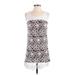 Charming Charlie Casual Dress: White Animal Print Dresses - Women's Size Small