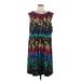 Ellen Tracy Casual Dress - Midi: Black Print Dresses - Women's Size 6