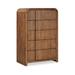 Meridian Furniture USA Fluted 5 Drawer 32" W Chest Wood in Brown | 48 H x 32 W x 21 D in | Wayfair 314Walnut-CH