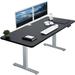 VIVO Electric x Stand Up Up Desk, Dark Walnut Table Top, Bamboo in Gray/Black | 60 W x 30 D in | Wayfair DESK-KIT-1G6B-30