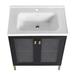 Orren Ellis Ebling Freestanding Bathroom Cabinet Manufactured Wood in Black/Brown | 34.8 H x 27.8 W x 18.5 D in | Wayfair